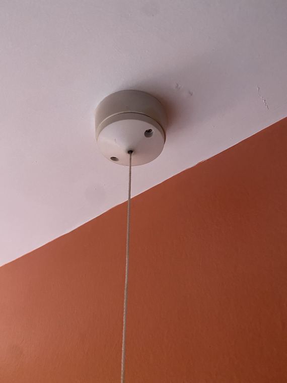 Finished ceiling pendant light installation